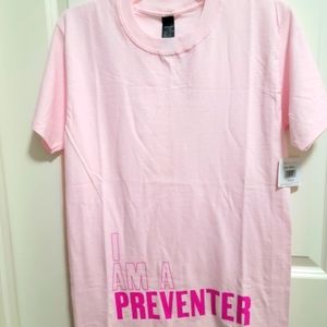 Hanes I Am a Preventer T-Shirt.    NWT
